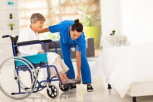 elderly woman loving what to expect from in-home care services